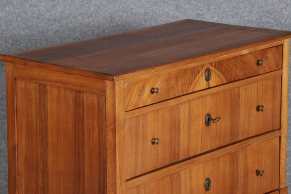 Antique Secretaire and Chest of Drawers in Walnut 1800 Set of 2