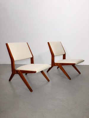 Mid Century Italian Lounge Chairs by Augusto Romano Set of 2 for