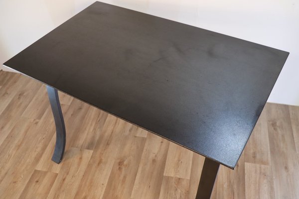 Modernist Steel Wood Office Desk For, Black Laminate Flooring Ikea