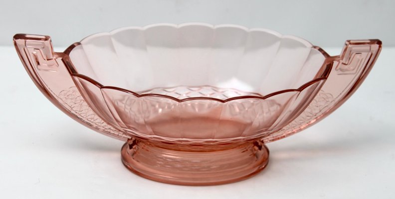 Art Deco Romeo Bowl By Charles Graf, Pink Depression Glass Dresser Set Taiwan China