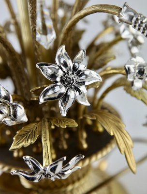 Silver flower lamp top