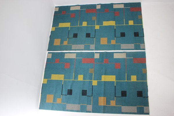Geometrischer Teppich im Bauhaus Stil, 1940er, 2er Set bei Pamono kaufen