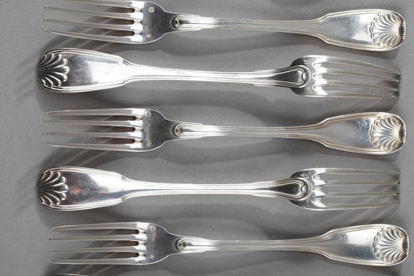 Sterling Silver Flatware from E.Caron Set of 115 for sale at Pamono
