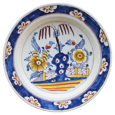 Dutch Polychrome Delft Charger for sale at Pamono
