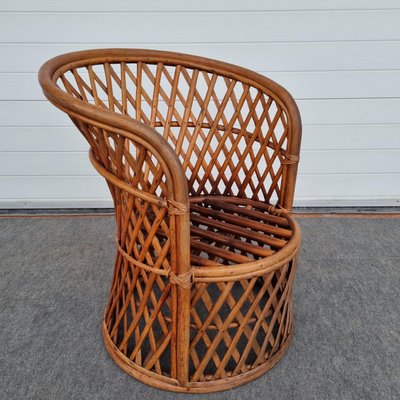 Italian Barn Bamboo Chair 1950s