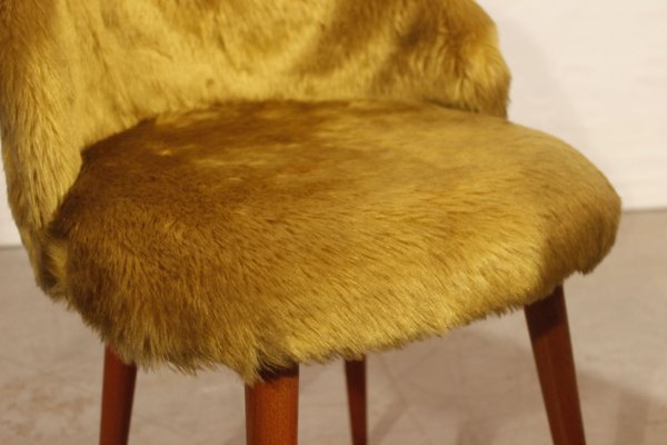 Yellow fluffy chair sale