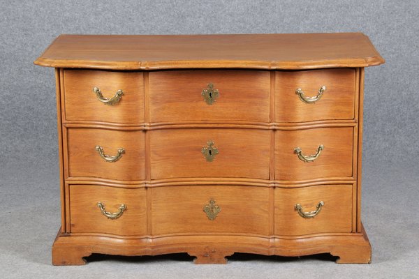 white christmas dresses Izzy Curved Rattan 3 Drawer Dresser, Walnut main image 0