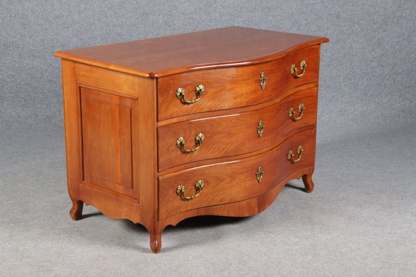 Antique Baroque Curved Cherry Dresser 18th Century for sale at Pamono