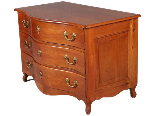 Antique Baroque Curved Cherry Dresser 18th Century for sale at Pamono