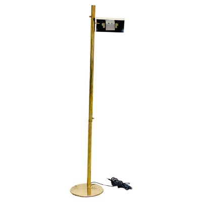 Italian Brass Adjustable Pharmacy Floor Lamp In The Style Of Koch Lowy 1960s For At Pamono Italian Brass Adjustable Pharmacy Floor, Brass Adjustable Pharmacy Floor Lamp
