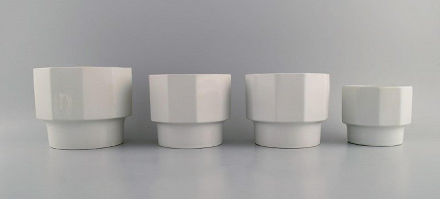 Plantina Flower Pots in Glazed Porcelain by Erix Hennix for