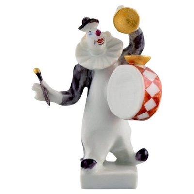 Figure in Hand-Painted Porcelain Drummer by Peter Strang for