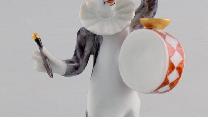 Figure in Hand-Painted Porcelain Drummer by Peter Strang for