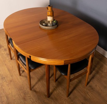 Rounded Teak Dining Table Chairs By Hans Olsen For Frem Rølje 1960s At Pamono Rounded Teak Dining Table Chairs By, Round Fold Away Dining Table And Chairs