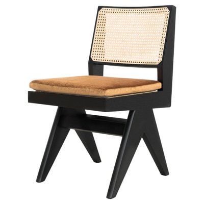 Jeanneret armchair with seat pad hot sale