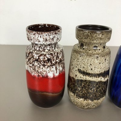 West Germany Fat Lava 花瓶　(242-22) Vintage Pottery Fat Lava 242-22 Vases from Scheurich