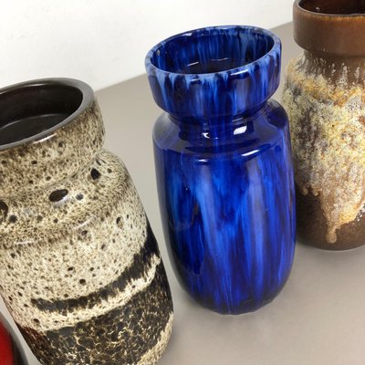 West Germany Fat Lava 花瓶　(242-22) Vintage Pottery Fat Lava 242-22 Vases from Scheurich