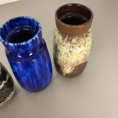 Vintage Pottery Fat Lava 242-22 Vases from Scheurich