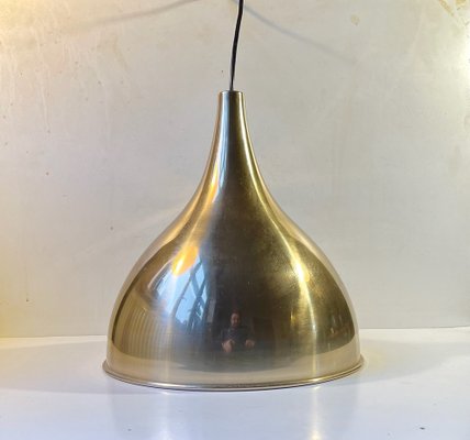 Scandinavian Modern Silhouette Pendant Lamp in Brass by Jo