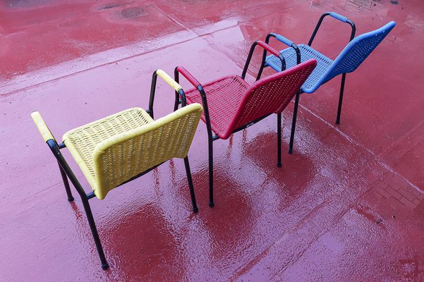 Woven plastic chairs hot sale