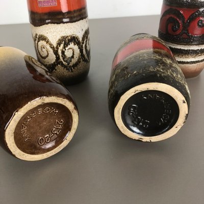 Vintage Fat Lava Pottery 213-20 Vases fromScheurich, Germany Vintage Fat Lava Pottery 213-20 Vases fromScheurich, Germany