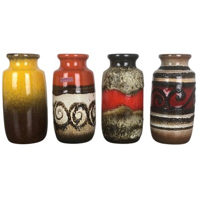 Vintage Fat Lava Pottery 213-20 Vases fromScheurich, Germany