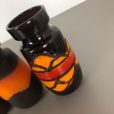 Vintage Fat Lava Pottery 242-22 Vases from Scheurich