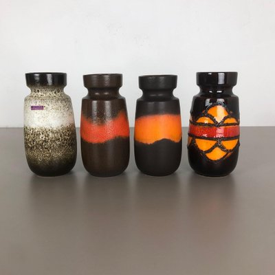 fatlava XXXL Scheurich W. Germany アクメ Vintage Fat Lava Pottery 242-22 Vases from Scheurich
