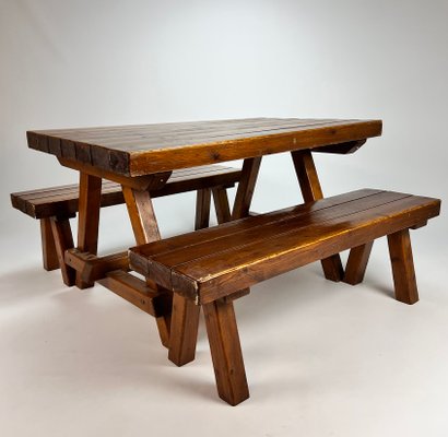 Table and two on sale benches