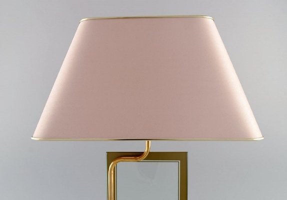 Clear Art Glass and Brass La Pomme Table Lamp from Le Dauphin