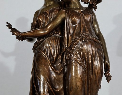 Sculpture Jeunes Romaines en Bronze de H. Dumaige, 19ème Siècle en vente  sur Pamono