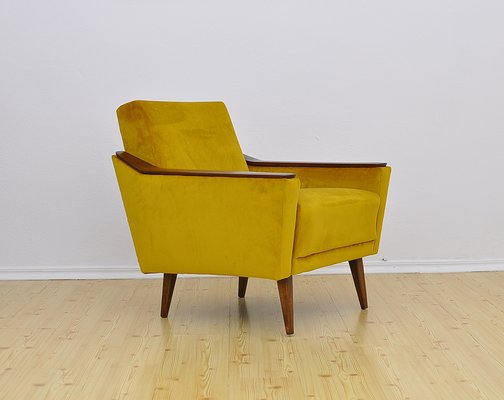 Mustard velvet new arrivals armchair