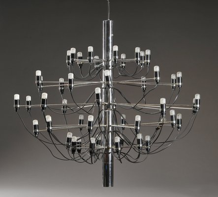 Urimelig Nat sted broderi Mid-Century Italian 2097/50 Chrome Chandelier by Gino Sarfatti for Flos,  1958 for sale at Pamono