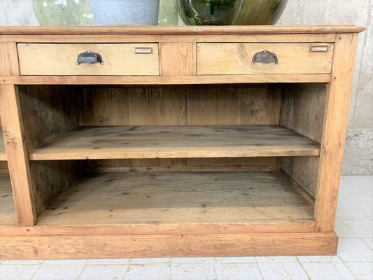 Shop Counter or Kitchen Island with Open Shelves & Drawers ...