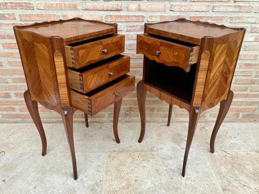 Early 20th Century French Marquetry and Iron Hardware Bedside