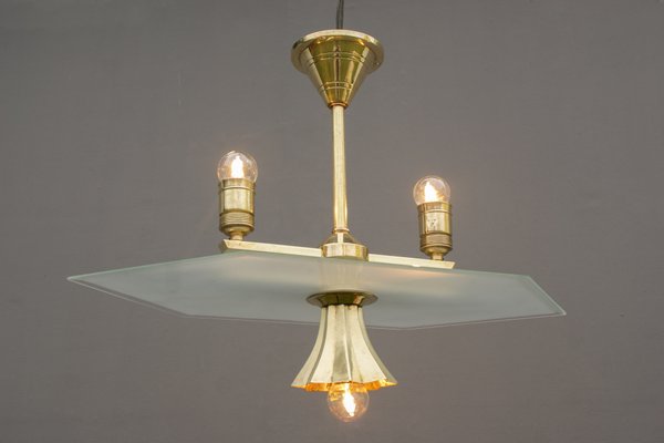 Vintage brass hanging lamp deals