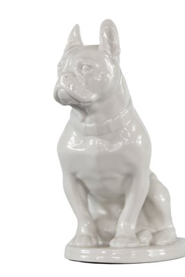 Bouledogue en céramique assis 20 cm