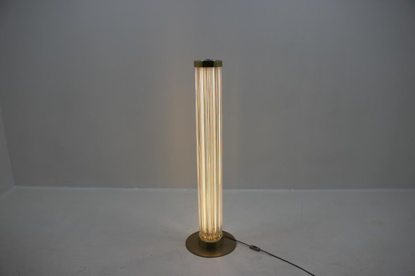 Modern Brass Art Glass Floor Lamp, Diy Concrete Floor Lamp Base