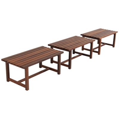 Mid-Century Modern Wengé Schiefer Bank oder Beistelltisch von Charlotte  Perriand