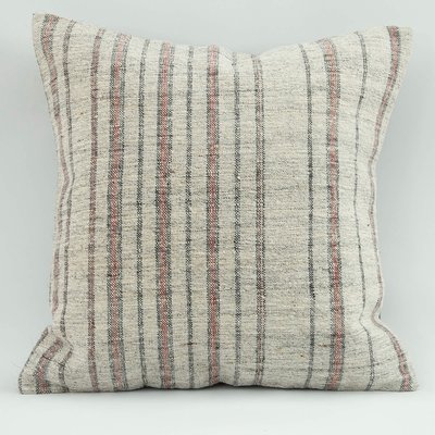 gray and rust pillows