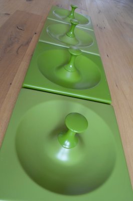 Vintage Quadro Green Coat Hooks From Schonbuch Set Of 4 For Sale At Pamono