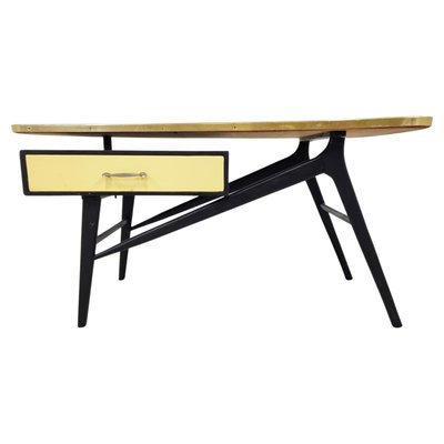 Mid century modern sales coffee table black