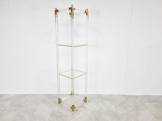 Brass sales glass etagere