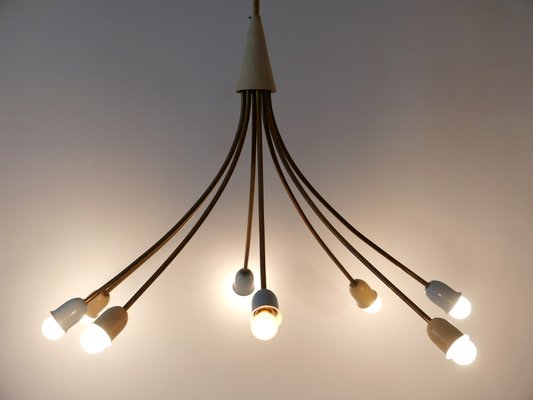 Large Mid Century Modern German 8 Flamed Sputnik Pendant Lamp Or Chandelier 1950s For At Pamono 8 Flamed Sputnik Pendant Lamp, Large Wooden Chandelier Modern Design