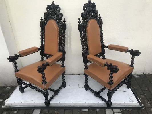 Antique throne on sale chairs for sale