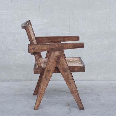 Mid century hand hot sale cane jeanneret armchair