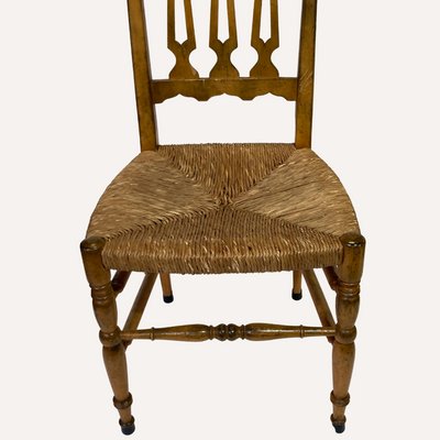 Rush Woven Wicker Seat 1880s Set, Modern Farmhouse Dining Chairs Set Of 4