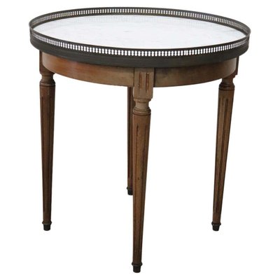 Vintage Round Coffee Table With Marble, Coffee Tables Antique Style