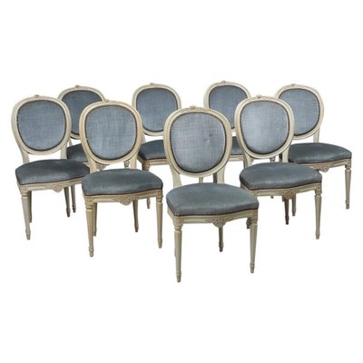 Swedish Gustavian Round Back, Round Upholstered Dining Chair