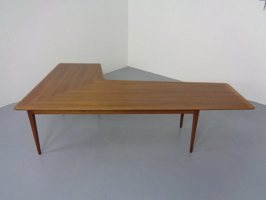 Large Danish Boomerang Teak Coffee Table 1960s for sale at Pamono